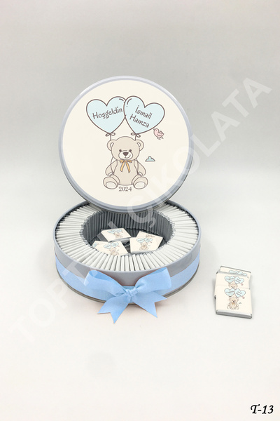 KAKAO AĞACI 100 Adet Ayıcıklı Erkek Bebek Çikolatası