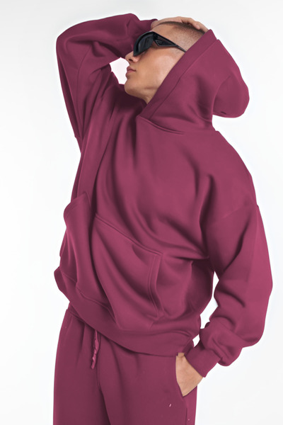 YAKAMEL Ανδρικό σετ φόρμας Trend 3 από βαμβάκι, υπερμεγέθη, χωρίς στάμπα, με ...