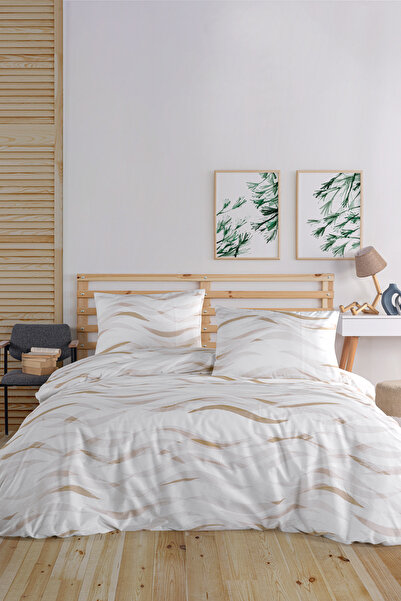 Marielouhome Wave Bež 100% pamuk Bračni Set navlaka za poplun