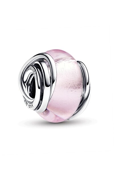 Pandora Etrafı Çevrili Pembe Murano Cam Charm