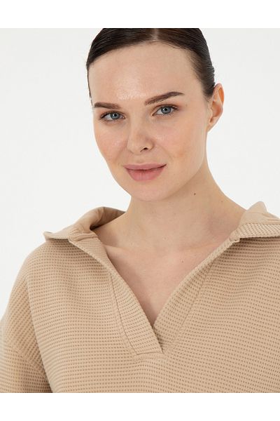 Pierre Cardin Beige Oversize Sweatshirt 50297858 -Vr011