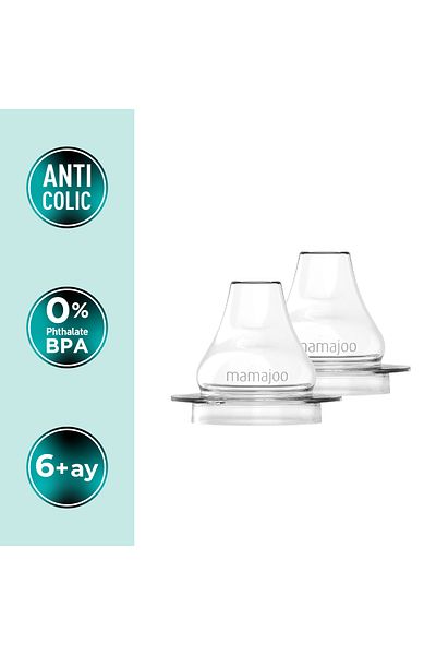 Mamajoo Non-Spill Soft Spout Set of 2 & Storage Box, Anti-Colic
