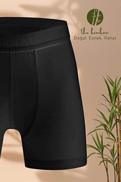 ERDEM İÇ GİYİM Weweus Black Male Child Superfine Natural Bamboo Luxury Boxer 3365