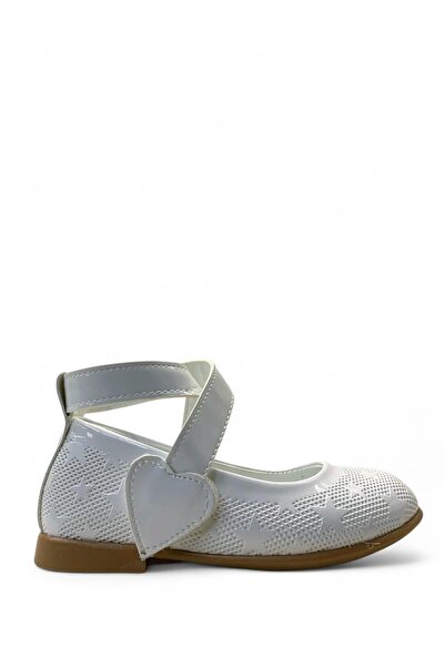 Tuğba Ortopedi 487 Ortopedik Kız Bebek Beyaz Rugan Babet