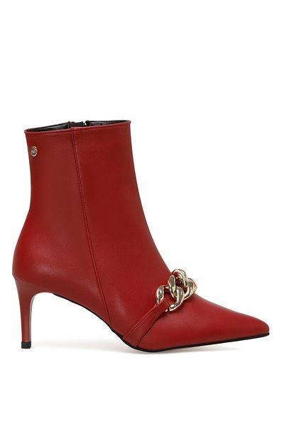İnci Eva 2pr Rote Stiefel mit Absatz für Damen