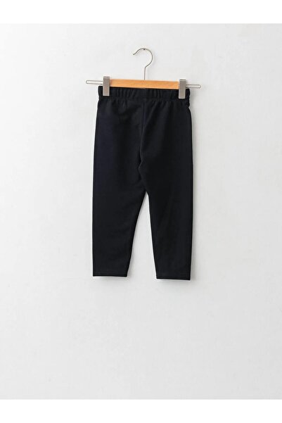 LC Waikiki LCW ECO Siyah Beli Lastikli Basic Kız Bebek Tayt
