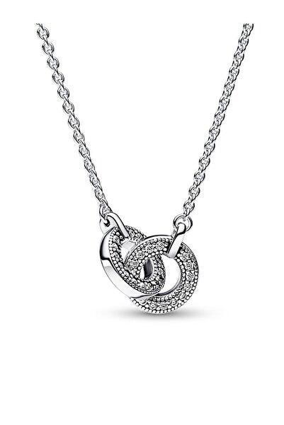 Pandora Signature Birbirini Saran Pavé Kolye