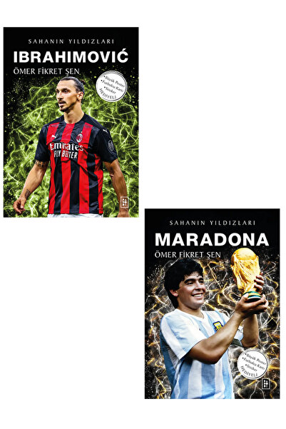 Efsane Yayınları Sahanın Yıldızları İBRAHİMOVİC - MARADONA / Büyük Poster Futbolcu Kartı Sticker HEDİYE - 2 KİTAP