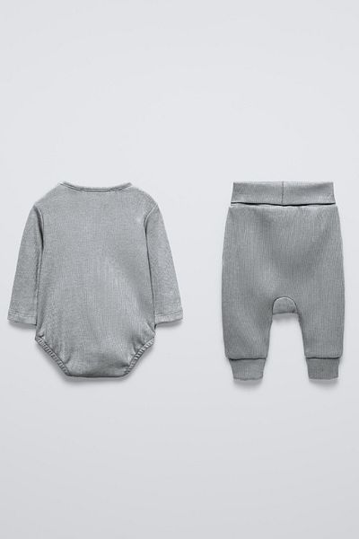 hepbaby Ribbed Baby Bodysuit and Leggings Set