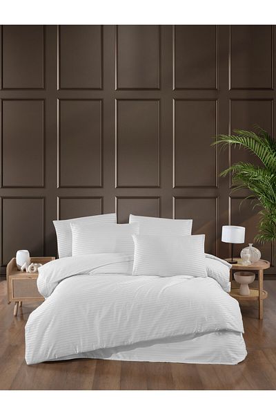 Home Σετ Παπλωματοθήκης ÇIQRIK HOME Διπλό Βαμβακερό Σατέν