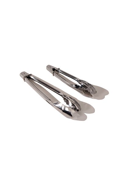 SAFA Stainless Steel Food and BBQ tongs Set. 2 Piece.  9 inch"-7 inch