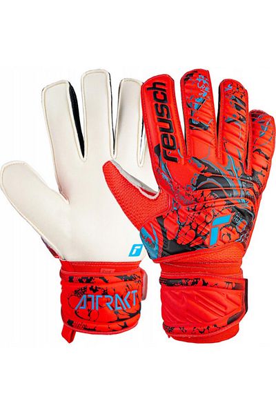 Reusch 5370515 Attrakt Pomegranate Flower - Solid Goalie Gloves