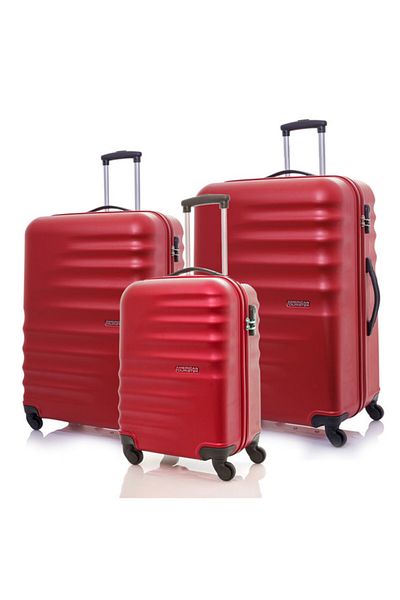 American Tourister PRESTON 3P SET TSA B RED HARD SPINNER