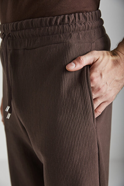 GRIMELANGE Ανδρικό φούτερ Berthola 3 τεμαχίων από οργανικό ύφασμα κανονική εφαρμογή Bitter Brown