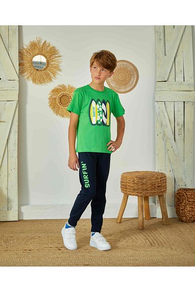Weweus Yeşil Erkek Çocuk Pijama Takımı 815