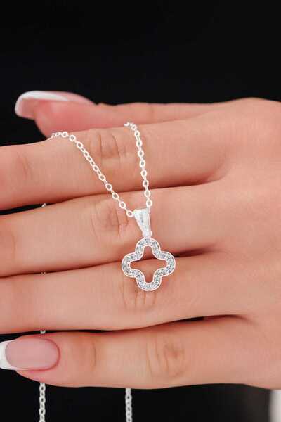 carrot silver 925 Ayar Gümüş Yonca Kolye