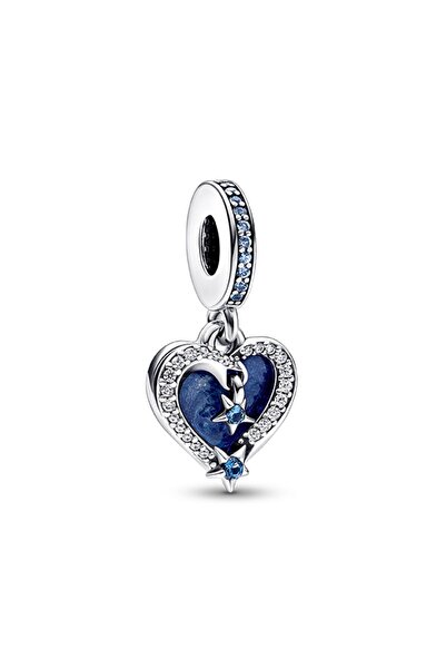 Pandora Kayan Yıldız Kalp Çift Sallantılı Charm