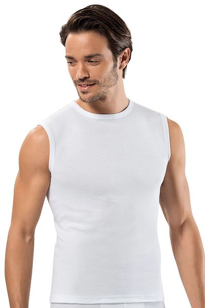 ERDEM İÇ GİYİM Erdem White Rib Αμάνικο εσώρουχο με κλειστό γιακά 1195