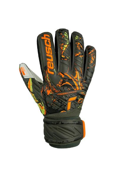 Reusch Attrakt Grip Finger Support Boned Goalie Gloves Green5370010-5556