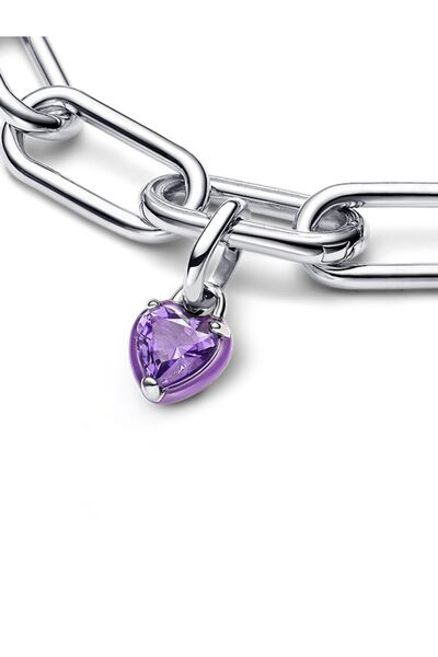 Pandora ME Mor Çakra Kalp Mini Sallantılı Charm