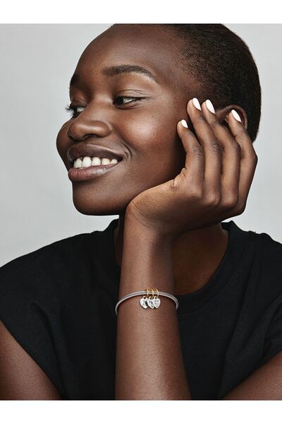 Pandora İki Renkli Ayrılabilir Arkadaşlık Üçlü Sallantılı Charm