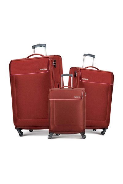 American Tourister JAMAICA 3P SET TSA MAROON SOFT SPINNER