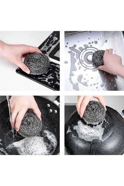 SAFA Stainless steel dish cleaning sponge 4pcs