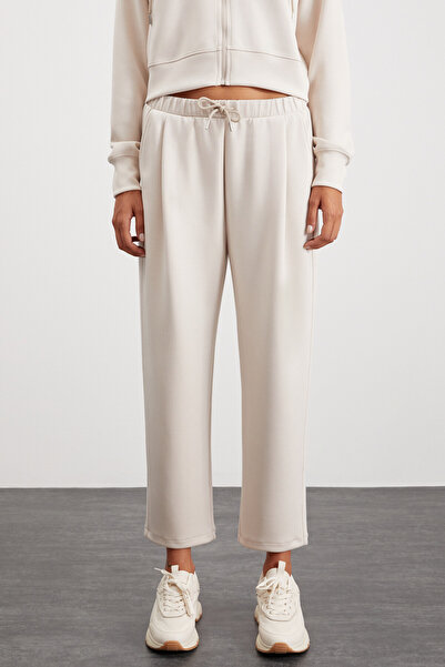 GRIMELANGE Γυναικεία φούτερ από οργανικό βαμβάκι Gıada Vanilla Relaxed Fit