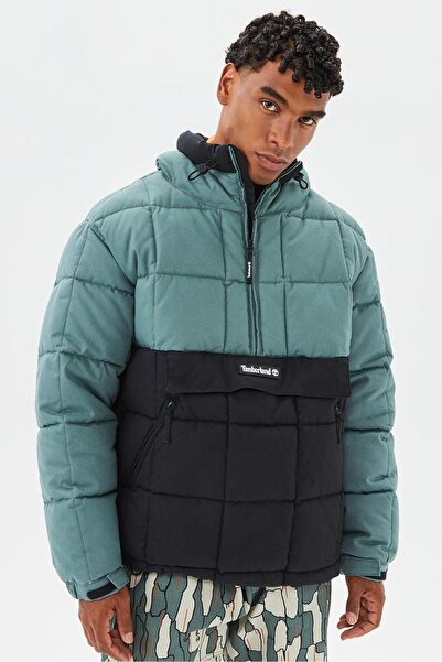 Timberland Progressive Utility Pullover Puffer Erkek 1/2 Fermuarlı Kapüşonlu ...