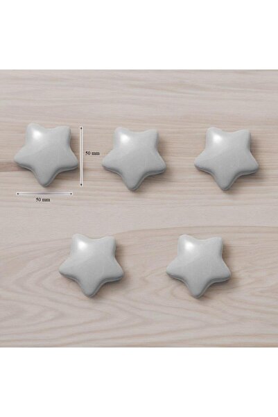 SUME 5 Adet Modern Yıldız Kulp Bebek Çocuk Genç Odası Çekmece Dolap Mobilya K...