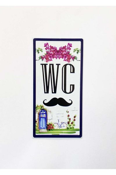 SUME Metal Men's WC Toilet Door Diverter Sign Door Front Accessory Metal Plate
