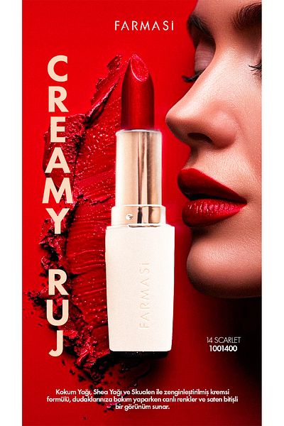 Farmasi 14 Scarlet Creamy Lipstick - 4 Gr