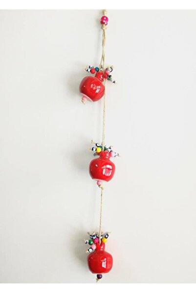 Triple Red Pomegranate Garden Wall Ornament