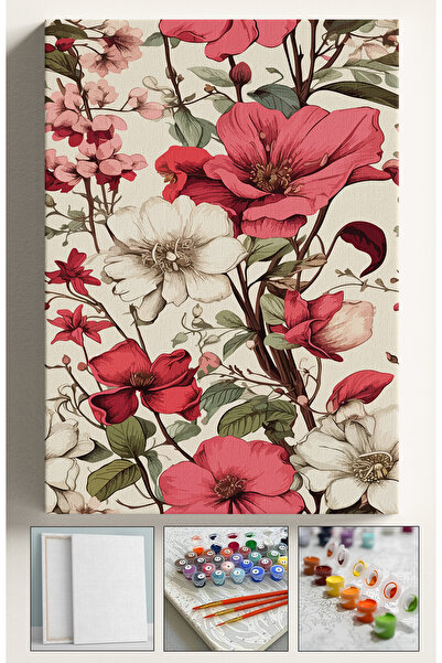 Akihabara Sayılarla Boyama Tuval Seti Fırça Boya Dahil Çıtalı 40x50 cm