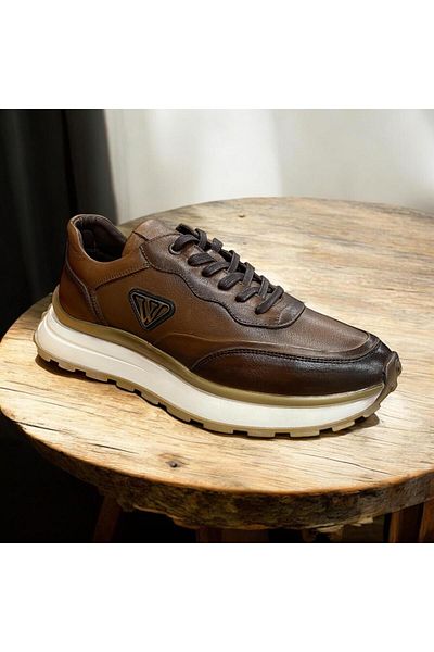 Voyager ΑΝΔΡΙΚΑ ΠΑΠΟΥΤΣΙΑ SNEAKER ΓΝΗΣΙΟ ΔΕΡΜΑ 1001