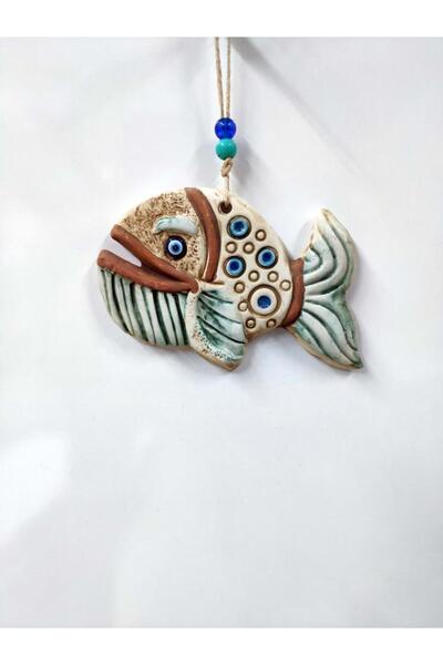 SUME Seramik Mini Balina Figürlü Dekoratif Duvar Süsü 15 x 10 cm