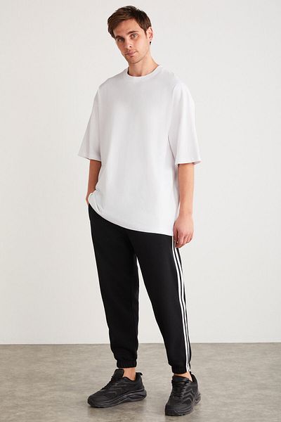 GRIMELANGE Ανδρικό Rhett - 100% οργανικό βαμβάκι Oversize Λευκό T-shirt