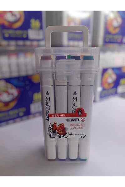 Touch Mer-Hel Marker Pen 12 Pieces Boxed