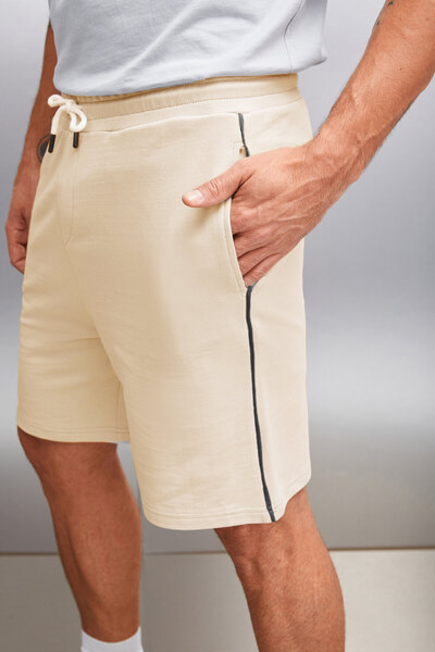 GRIMELANGE AUGUSTUS Erkek %100 Pamuk Regular Bej Şort