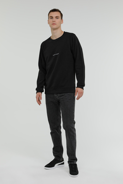 Superfly Ανδρικό Φούτερ Μαύρο Ανδρικό Πουλόβερ