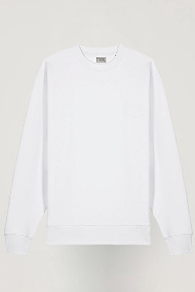 BLUETIFUL Екрю Колір Унісекс Велосипедна комір Oversize Світшот