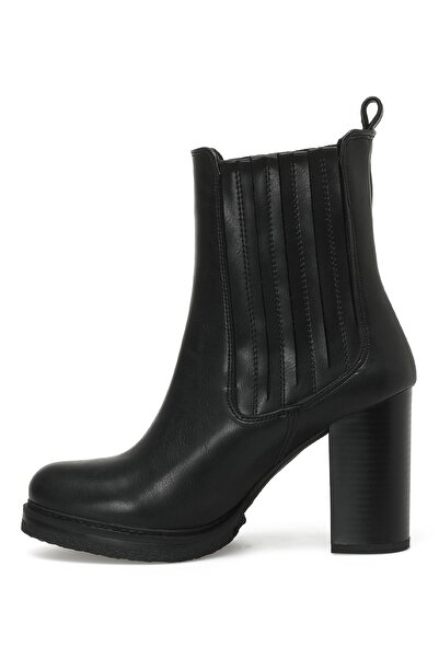 İnci Anıta 2pr Μαύρα γυναικεία μποτάκια με τακούνι