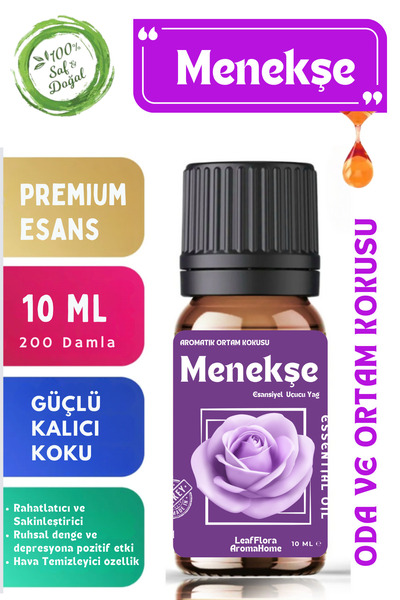 LeafFlora AromaHome Menekşe - Esansiyel Uçucu Yağ - Aromatik Oda ve Ortam Kokusu 10 ML