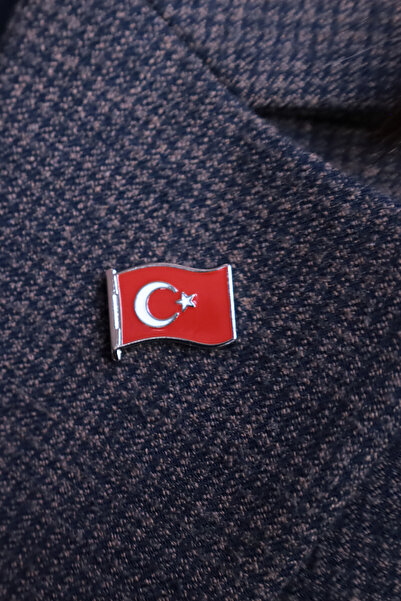 Kuker Madeni Eşya Türk Bayrağı Rozet