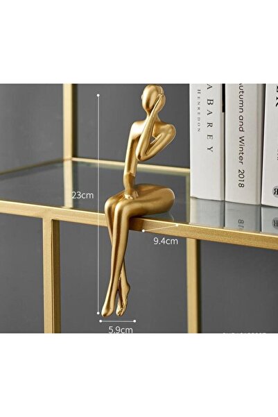 SUME İskandinav Tarz Dekoratif 1 Adet Tekli Soyut Düşünen Heykel Biblo Ev Dek...