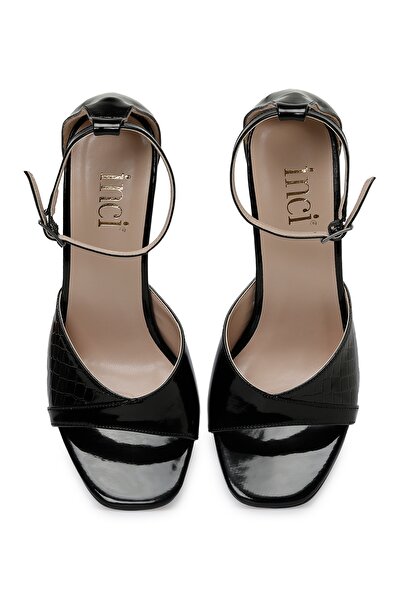 İnci Pearl Major 3Fx Black Women's Heeled Sandals