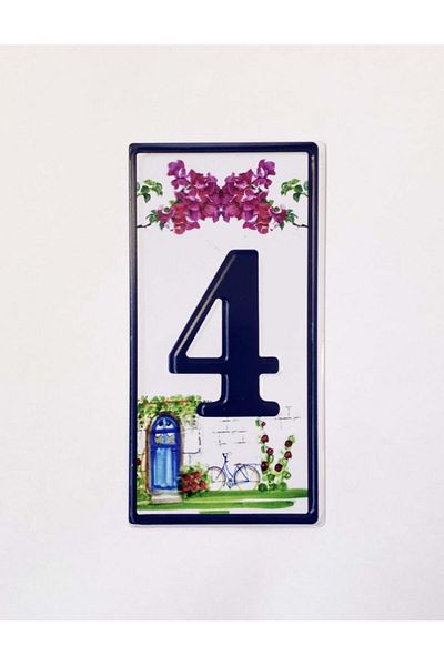 SUME Metal 4 Door Number Door Front Accessory Metal Plate