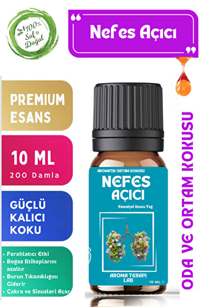 Aroma Terapi Lab Nefes Açıcı - Esansiyel Uçucu Yağ - Oda Ve Ortam Kokusu - Aromatik Uçucu Yağ 10ml