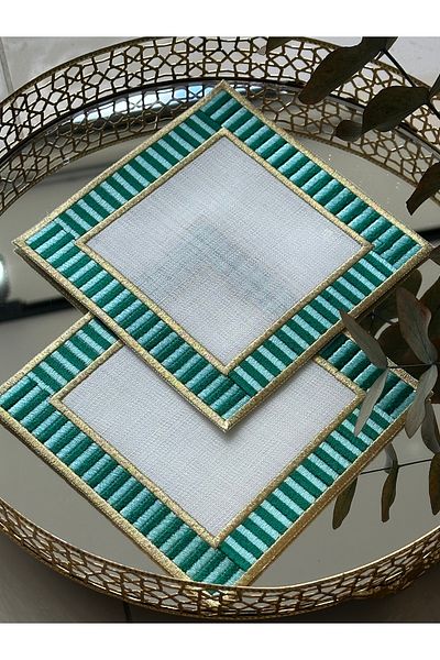 Home Sibelart 2-Piece Pip Studio Patterned Coffee Side Presentation Napkin