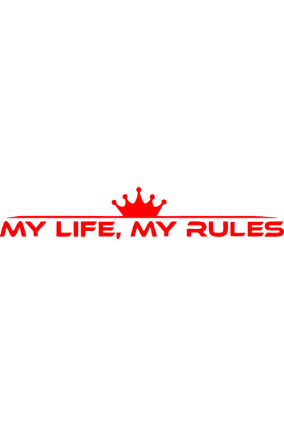 Birim Matbaa My Life My Rules Car Sticker(55X10Cm)
